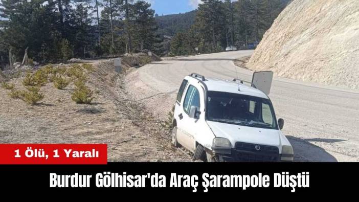 Burdur Gölhisar'da Araç Şarampole Düştü!