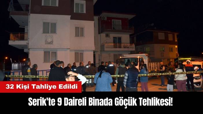 Serik'te Göçük Tehlikesi! O Bina Mühürlendi