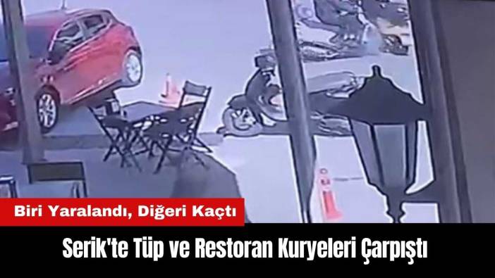 Serik'te Çarpışan Motokuryelerden Biri Yaralandı Diğeri Kaçtı