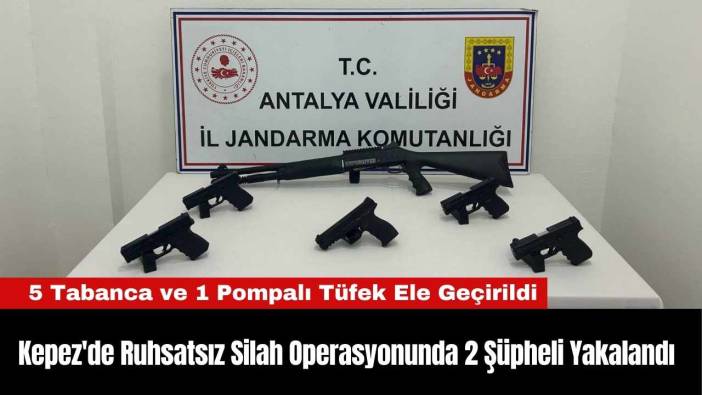 Kepez'de Ruhsatsız Silah Operasyonunda 2 Şüpheli Yakalandı