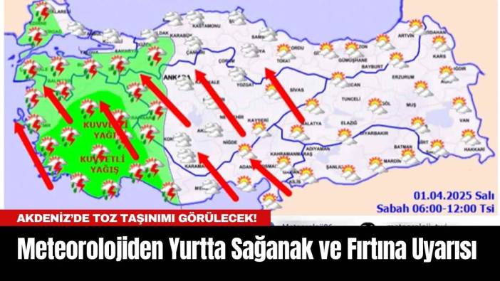 Meteorolojiden Yurtta Sağanak ve Fırtına Uyarısı