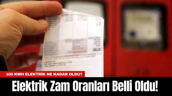 Elektrik Zam Oranları Belli Oldu! 100 kWh Elektrik Ne Kadar Oldu?