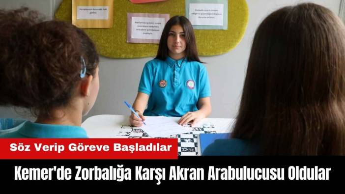 Kemer'de Zorbalığa Karşı Akran Arabulucusu Oldular