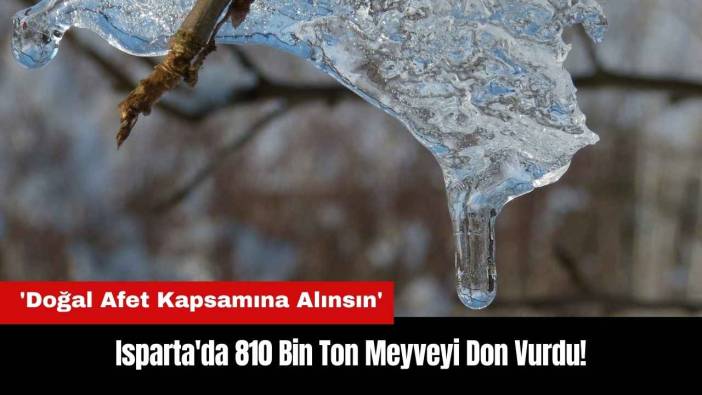 Isparta'da 810 Bin Ton Meyveyi Don Vurdu! 'Doğal Afet Kapsamına Alınsın'