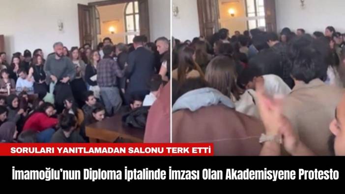 İmamoğlu’nun Diploma İptalinde İmzası Olan Akademisyene Öğrenci Protestosu