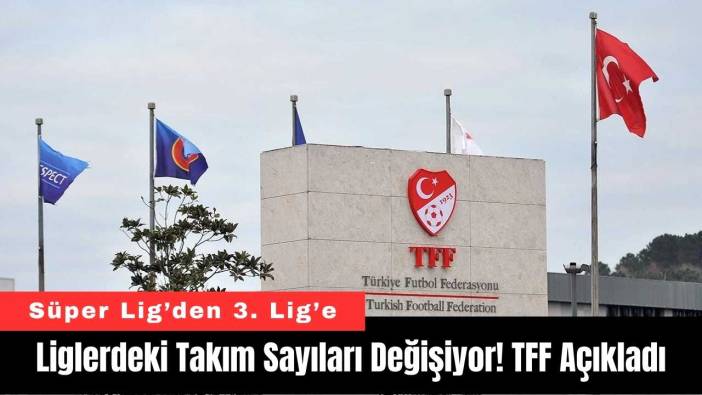 Liglerdeki Takım Sayıları Değişiyor! TFF Açıkladı
