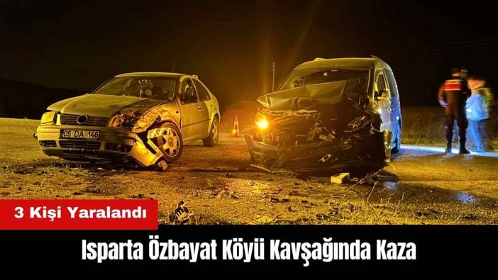 Isparta Özbayat Köyü Kavşağında Kaza