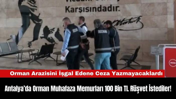 Antalya’da Orman Muhafaza Memurları 100 Bin TL Rüşvet İstediler!