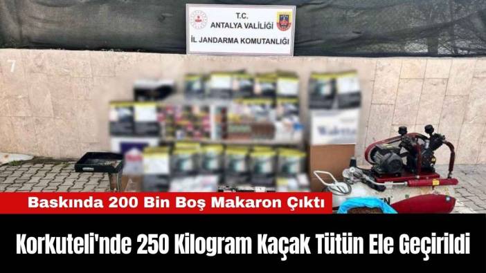 Korkuteli'nde 250 Kilogram Kaçak Tütün Ele Geçirildi