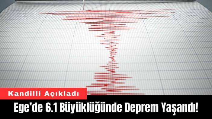 Ege’de 6.1 Büyüklüğünde Deprem Yaşandı!
