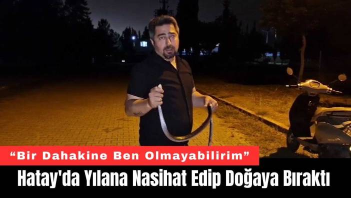 Hatay'da Yılana Nasihat Edip Doğaya Bıraktı
