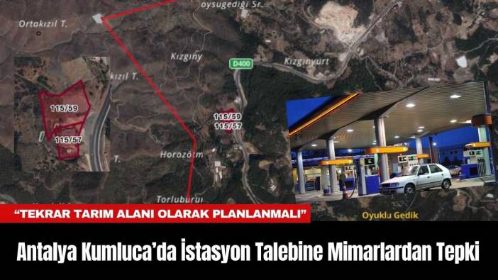 Antalya Kumluca’da İstasyon Talebine Mimarlardan Tepki