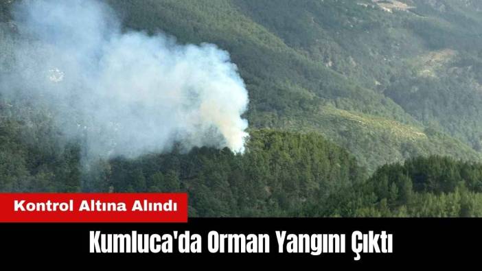 Kumluca'da Orman Yangını Çıktı! Kontrol Altına Alındı