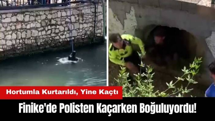 Finike'de Polisten Kaçarken Boğuluyordu! Hortumla Kurtarıldı