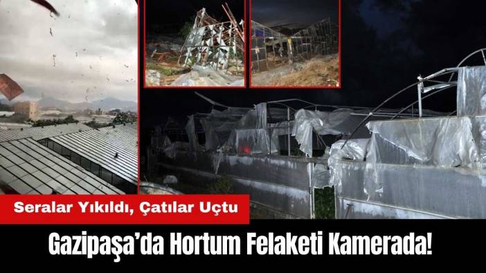 Gazipaşa’da Hortum Felaketi! Seralar Yıkıldı, Çatılar Uçtu