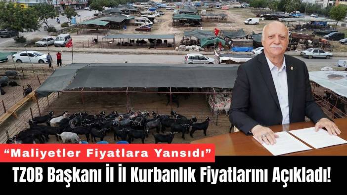 TZOB Başkanı İl İl Kurbanlık Fiyatlarını Açıkladı!