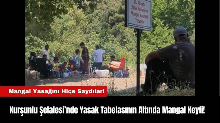 Kurşunlu Şelalesi’nde Yasak Tabelasının Altında Mangal Keyfi!