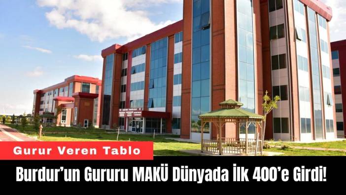 Burdur’un Gururu MAKÜ Dünyada İlk 400’e Girdi!