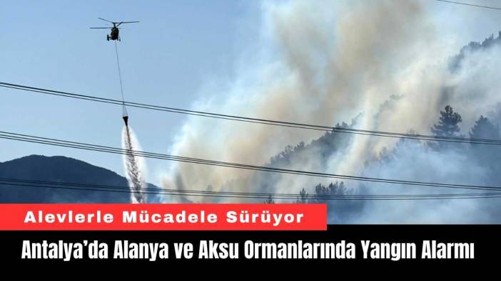 Antalya’da Alanya ve Aksu Ormanlarında Yangın Alarmı