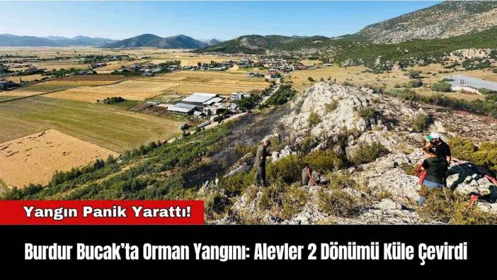 Burdur Bucak’ta Orman Yangını: Alevler 2 Dönümü Küle Çevirdi