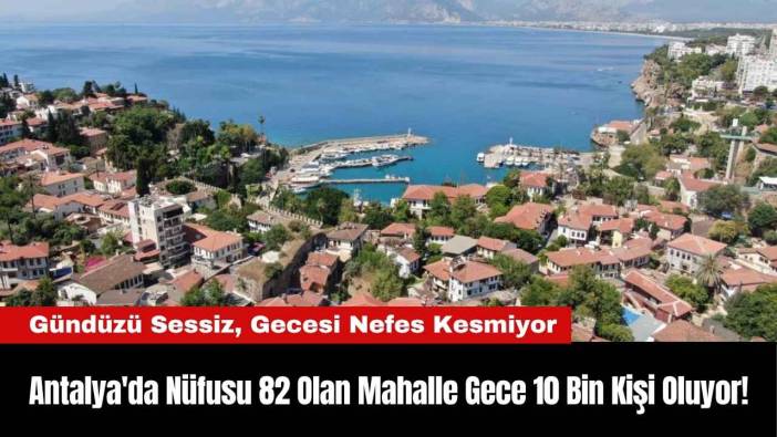 Antalya'da Nüfusu 82 Olan Mahalle Gece 10 Bin Kişi Oluyor!