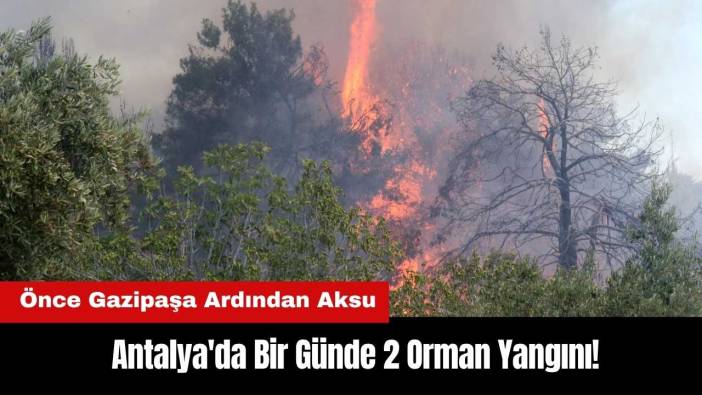 Antalya'da Bir Günde 2 Orman Yangını: Önce Gazipaşa Ardından Aksu