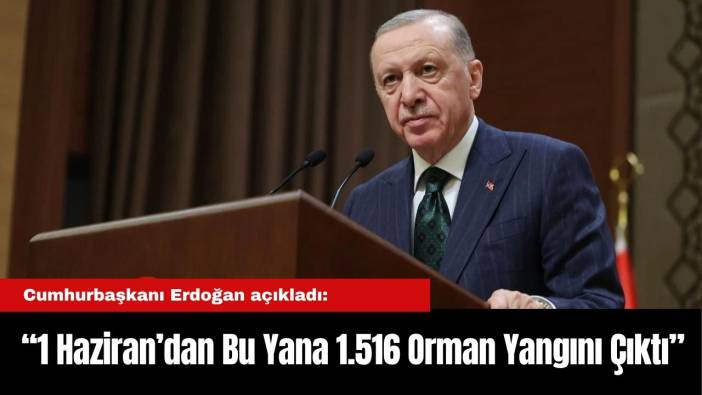 Cumhurbaşkanı Erdoğan: “1 Haziran’dan Bu Yana 1.516 Orman Yangını Çıktı”