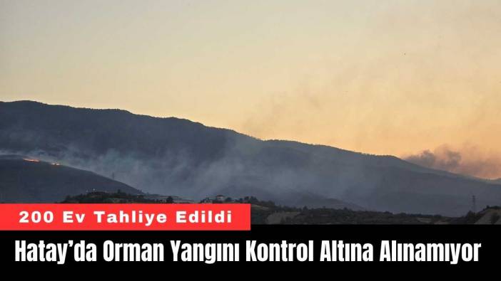 Hatay’da Orman Yangını Kontrol Altına Alınamıyor