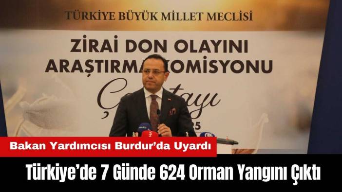 Türkiye’de 7 Günde 624 Orman Yangını! Bakan Yardımcısı Burdur’da Uyardı