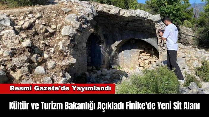 Kültür ve Turizm Bakanlığı Açıkladı Finike'de Yeni Sit Alanı