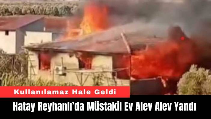 Hatay Reyhanlı’da Müstakil Ev Alev Alev Yandı