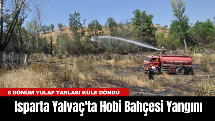 Isparta Yalvaç'ta Hobi Bahçesi Yangını: 8 Dönüm Yulaf Tarlası Küle Döndü