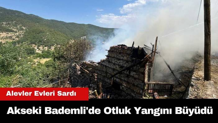 Akseki Bademli'de Otluk Yangını Büyüdü: Alevler Evlere Sıçradı
