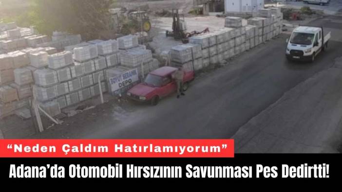 Adana’da Otomobil Hırsızının Savunması Pes Dedirtti!