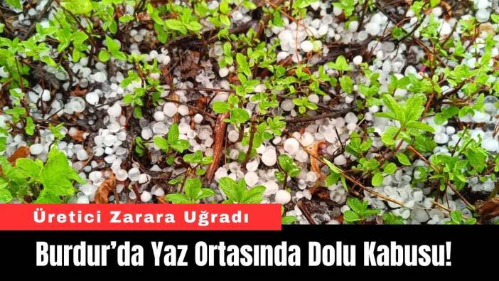 Burdur’da Yaz Ortasında Dolu Kabusu! Üretici Zarara Uğradı