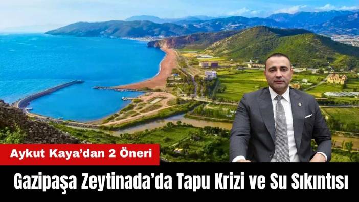 Gazipaşa Zeytinada’da Tapu Krizi ve Su Sıkıntısı! Aykut Kaya’dan 2 Öneri