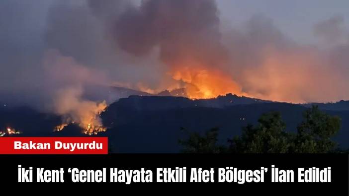 İki Kent ‘Genel Hayata Etkili Afet Bölgesi’ İlan Edildi
