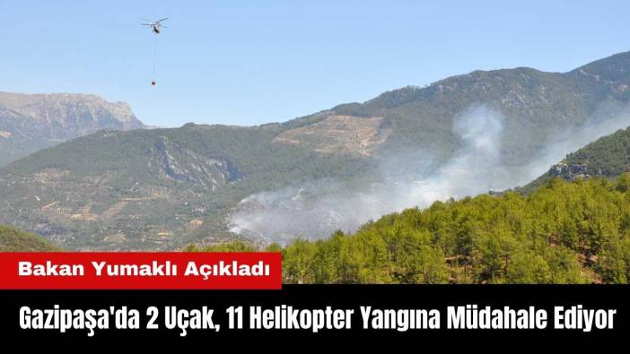 Bakan Yumaklı: Gazipaşa'da 2 Uçak, 11 Helikopter Alevlere Müdahale Ediyor