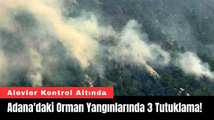 Adana'daki Orman Yangınlarında 3 Tutuklama! Alevler Kontrol Altında