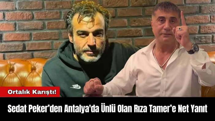 Sedat Peker’den Antalya'da Ünlü Olan Rıza Tamer’e Net Yanıt