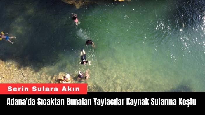 Adana'da Sıcaktan Bunalan Yaylacılar Kaynak Sularına Koştu