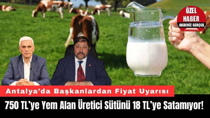 Antalya’da 750 TL’ye Yem Alan Üretici Sütünü 18 TL’ye Satamıyor