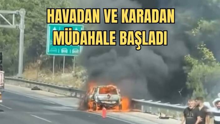Adana’da Seyir Halindeki Araç Yandı! Ateş Ormana Sıçradı