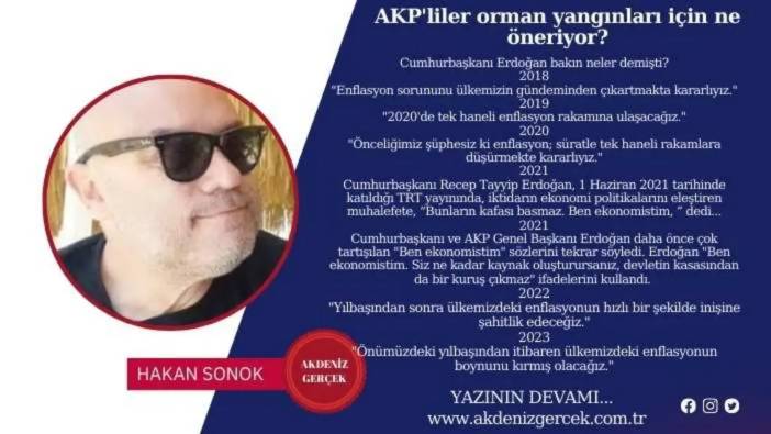 AKP'liler orman yangınları için ne öneriyor?