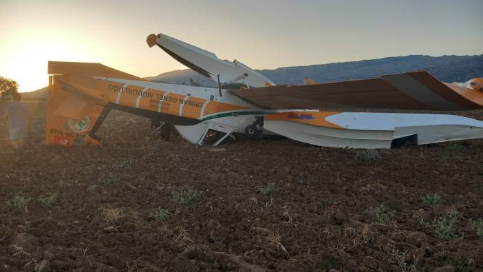Muğla’da Şok Kaza! Yangın Söndürme Uçağı Tarlaya Çakıldı