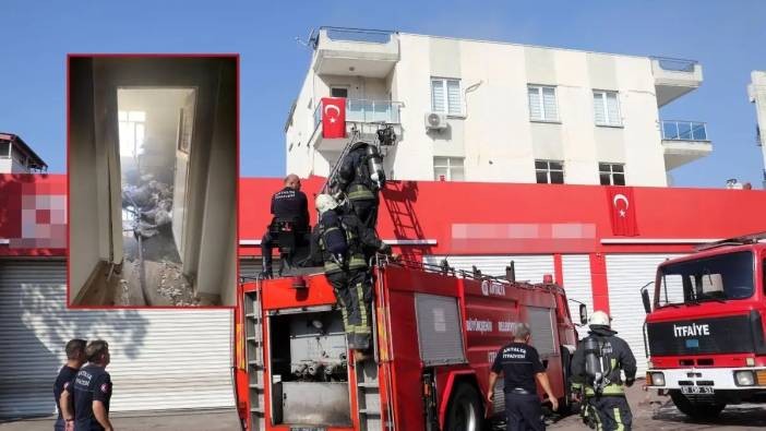 Kepez'de Panik Anları! Camı Kırıp Alevlere Müdahale Ettiler