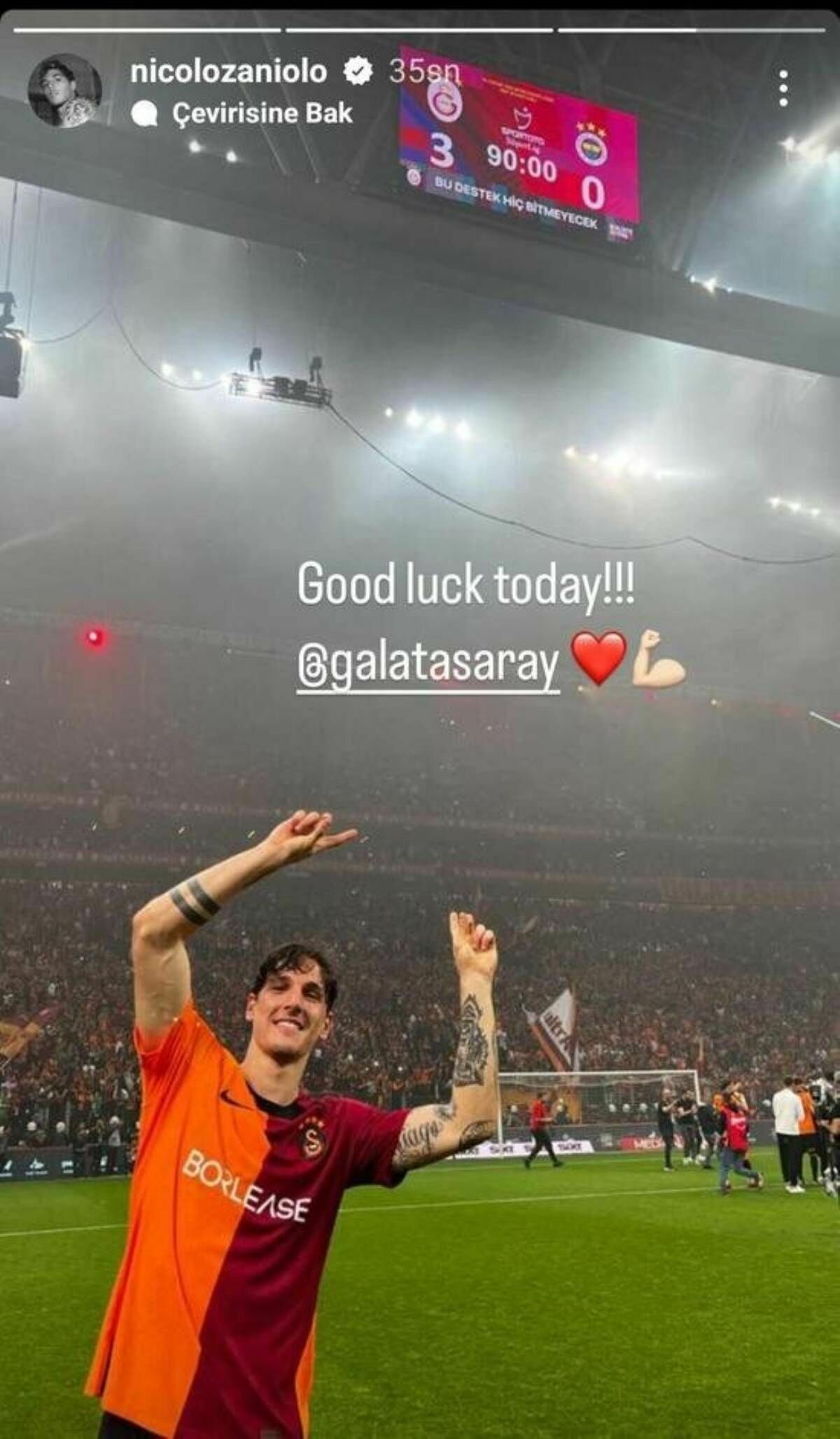 Aston Villa’da Oynayan Nicolo Zaniolo’dan Derbi Paylaşımı!