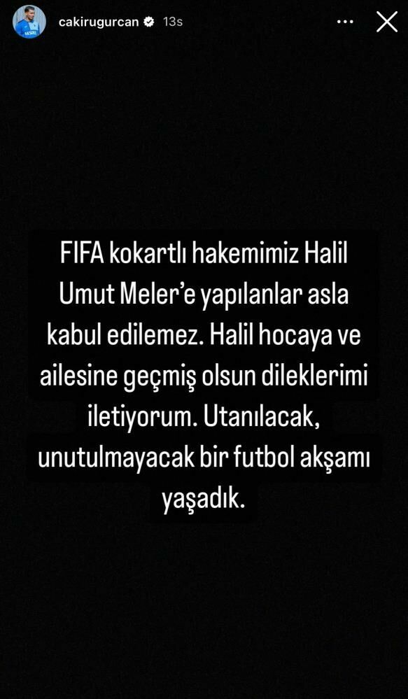 Milli futbolcular hakem saldırısını kınadı