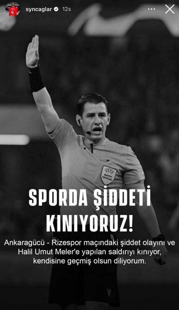 Milli futbolcular hakem saldırısını kınadı