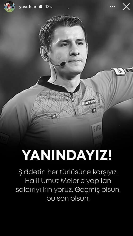 Milli futbolcular hakem saldırısını kınadı